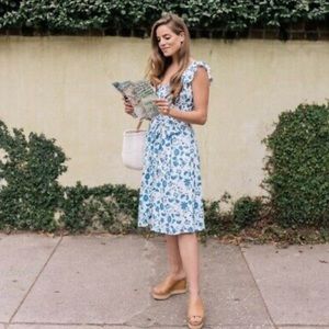 Gal meets glam Olivia floral dress white blue 6